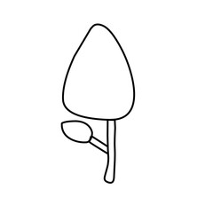 tree thin line vector icon