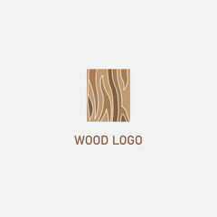 premium brown color wood grain wood logo vector