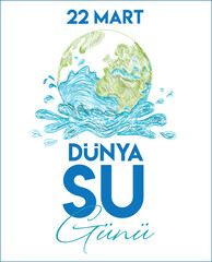 22 March World Water Day vector