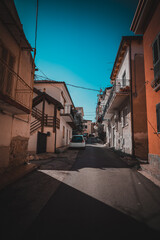 Typical italian street in Agropoli in Italy.