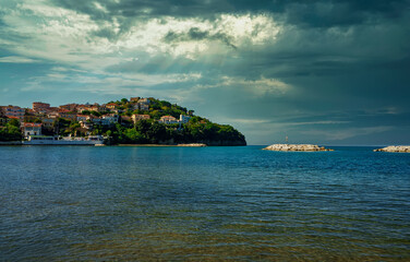 City of Agropoli on the Mediterranean coast in Italy.