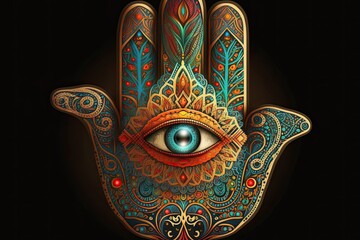 Naklejka premium hamsa hand