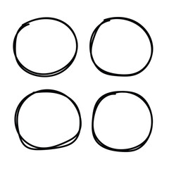 Hand Drawn Four Circle Set
