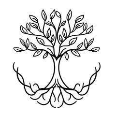 Tree of Life , Yggdrasil vector	
