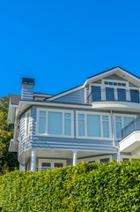 The roof of the house with nice window.