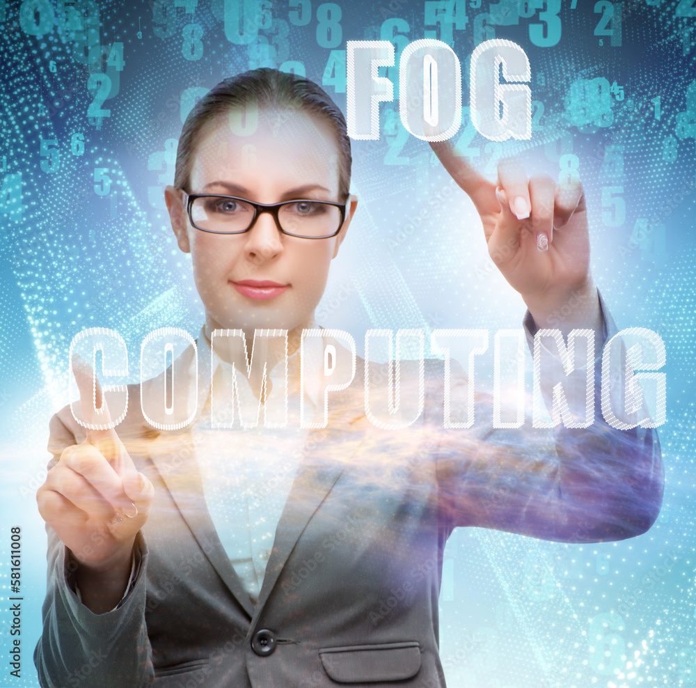 Poster concept of cloud edge and fog computing