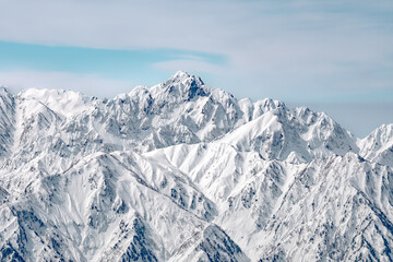 冬山登山の風景