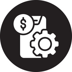 fintech glyph icon
