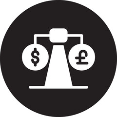 balance scale glyph icon