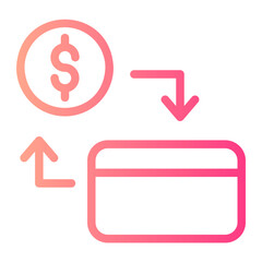 money exchange gradient icon