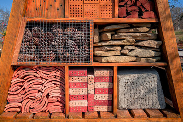 Insect hotel for brood care and nature protection