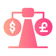 balance scale gradient icon