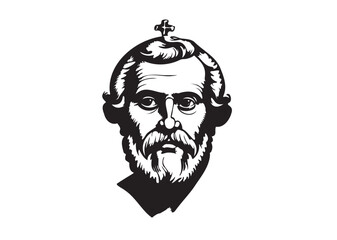 Transparent Saint Face, Saint Illustration, Saint Design