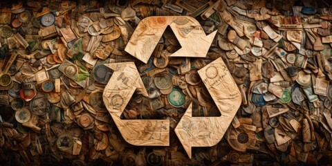 Global Recycling Economic Impact - A Currency Mosaic, Generative AI