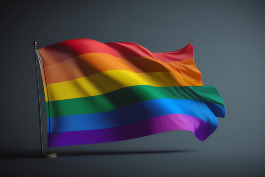 The colorful and impactful render of the LGBTQ+ flag