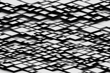  rendering of a pattern of black cubes for backgrounds and textures
