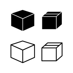 Box icon vector illustration. box sign and symbol, parcel, package