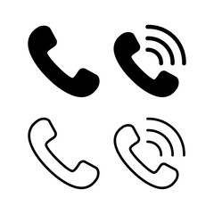 Obraz premium Call icon vector illustration. telephone sign and symbol. phone icon. contact us