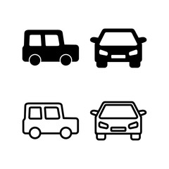 Car icon vector illustration. car sign and symbol. small sedan