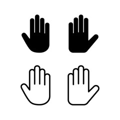 Hand icon vector illustration. hand sign and symbol. hand gesture
