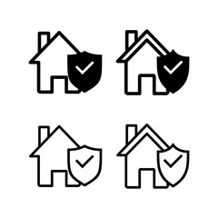 home insurance icon vector illustration. home protection sign and symbol