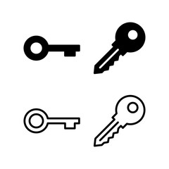 Key icon vector illustration. Key sign and symbol.