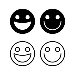 smile icon vector illustration. smile emoticon icon. feedback sign and symbol