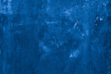 Old wall pattern texture cement blue dark abstract  blue color design are light with black gradient background.