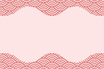 日本風イラスト背景☆青海波葉模様☆ベクター素材