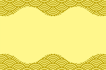 日本風イラスト背景☆青海波葉模様☆ベクター素材