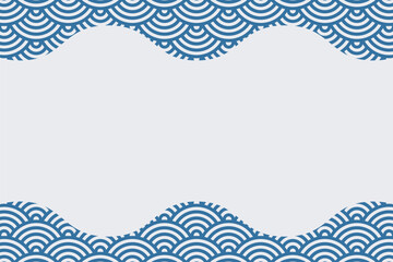 日本風イラスト背景☆青海波葉模様☆ベクター素材