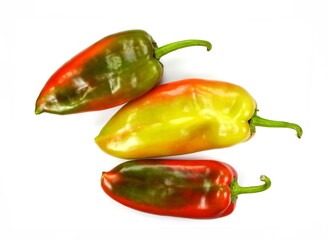 sweet peppers isolated on white  background 