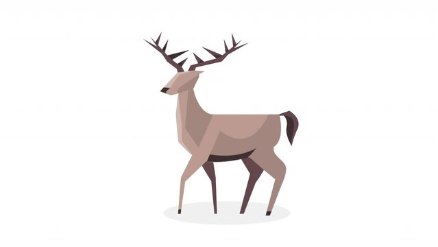 reindeer animal spring season animation