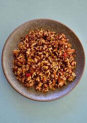 Tuna with brown rice and quinoa