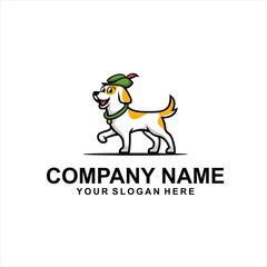 dog cartoon logo vector