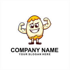 egg cartoon logo vector
