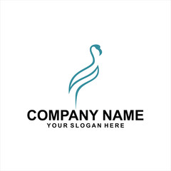 flamingo logo vector