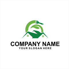 home leaf logo vector