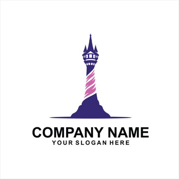 rapunzel tower logo vector