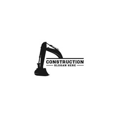 construction logo template in white background
