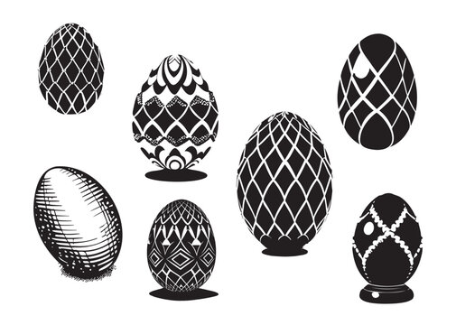 Faberge Egg Illustration Set, Faberge Egg Vector Collection