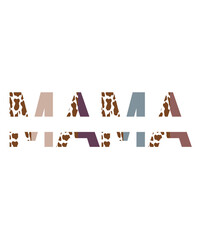 mama cow print png svg, mom svg png, mom cow print custom name frame split svg png, mom design cow pattern, brown and White Cow Mom Life 