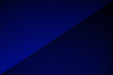 Dark blue abstract modern background for design. Geometric shape. Diagonal line and triangles. Light. Gradient. Matte texture. Minimal. Template.