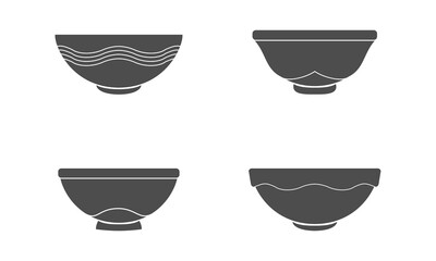 Bowl set illustration vector design