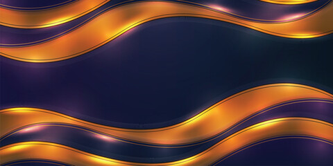 Abstract gold and blue luxury background