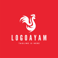 Chicken silhouette Logo Design