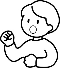 発言する男性のベクターイラスト