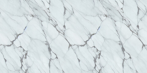 Fototapeta premium Seamless texture of white marble with dark veins, natural stone background. Generative AI