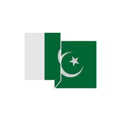 Pakistan flags icon set, Pakistan independence day icon set sign vector symbol