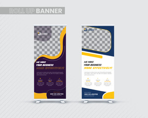 Modern business agency stands x banner design stands template layout for exhibition with 2 design and 2 color. display banner, brochure,  Standee Banner editable street banner vector template 
